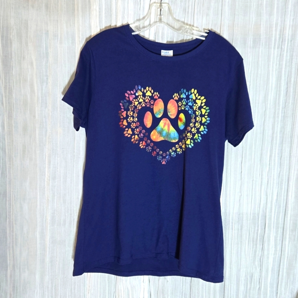 NWOT-Port & Company Navy T-Shirt